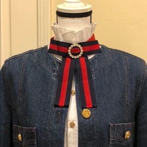 NWT Gucci Web Bow Tie